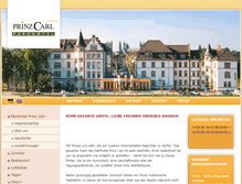 Tablet Screenshot of parkhotel-prinzcarl.de